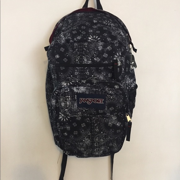 Jansport Black White Bandana Backpack 